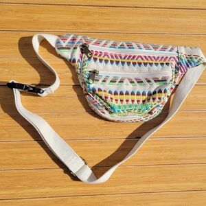 Vintage 90s Fanny Waist Pack Belt Bag Multi 3 Pocket